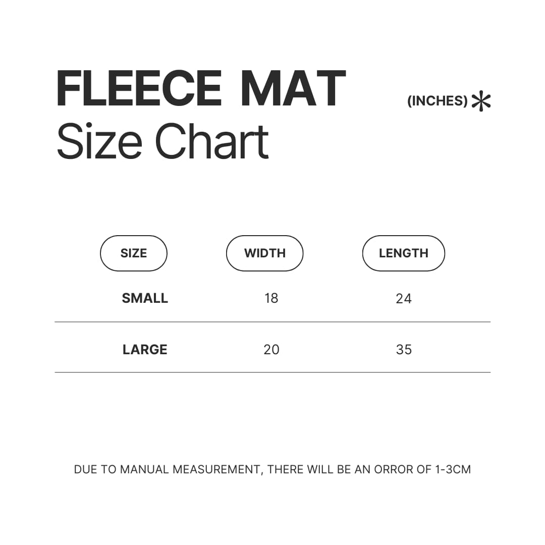 Fleece Mat Size Chart - Heaven Officials Blessing Merch