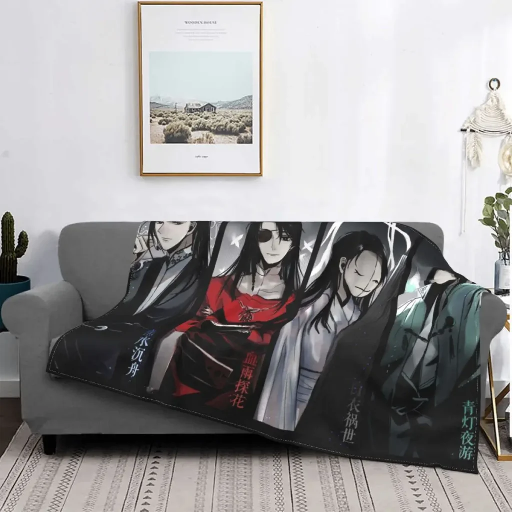 Heaven Official s Blessing Blankets Anime Yaoi Lgbt Tgcf Fleece Novelty Soft Throw Blanket for Home - Heaven Officials Blessing Merch