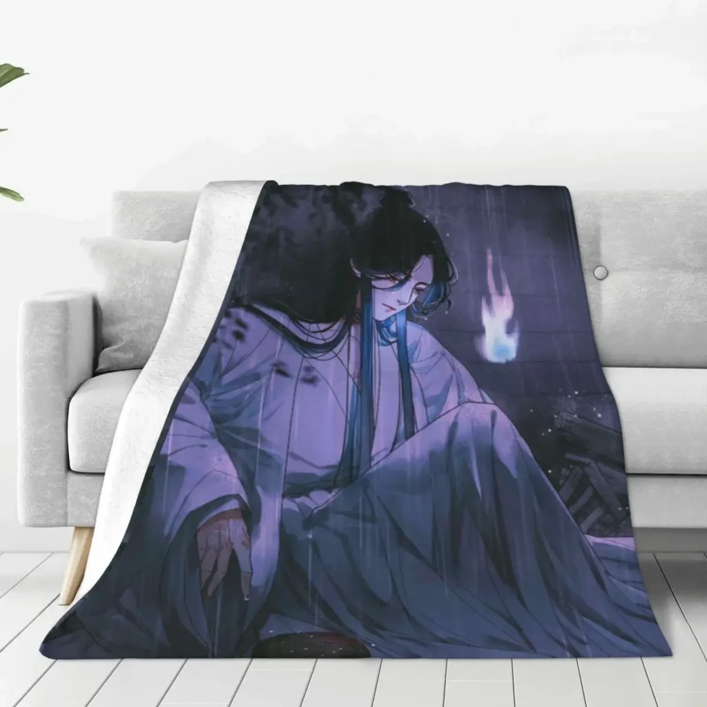 Selimut Lempar Bulu Domba Xie Resmi Surga Selimut Anime Yaoi Lgbt Tgcf untuk Perjalanan Sofa Seprai - Heaven Officials Blessing Merch